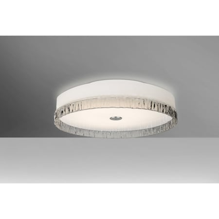 Besa Lighting Paco 12 Ceiling, Opal/Smoke Stone, Finish, 1x16W LED PACO12SMC-LED